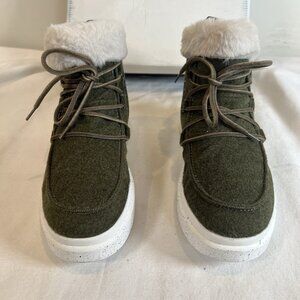 Romika NWT Helsinki 01 Boot Fleece/Kombi Olive Green Womens 7.5 EU 38